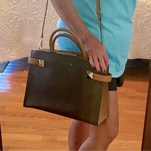 NEW PRICE‼️Michael Kors MK satchel handbag purse crossbody. NWOT brown/acorn💛🤎